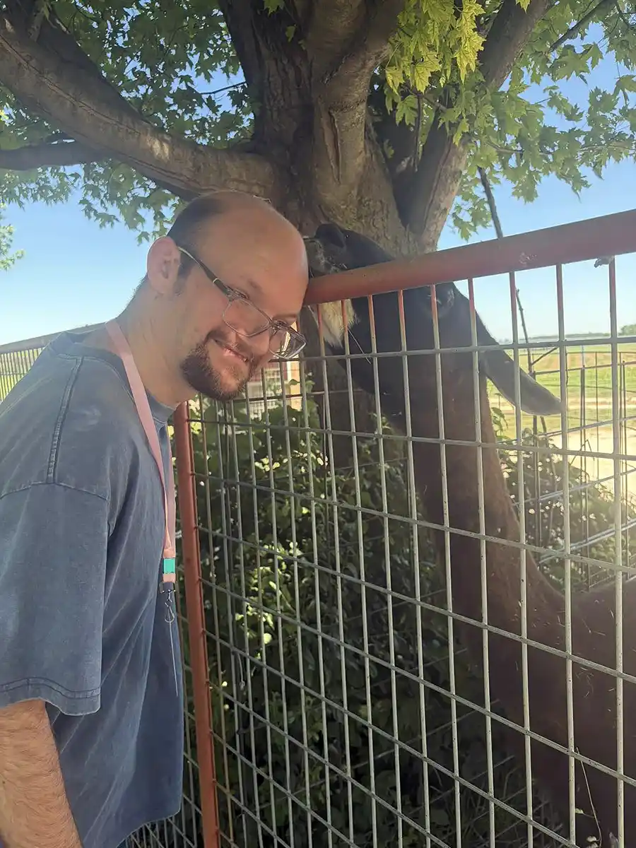 participants take a day trip to Green Meadow Farms